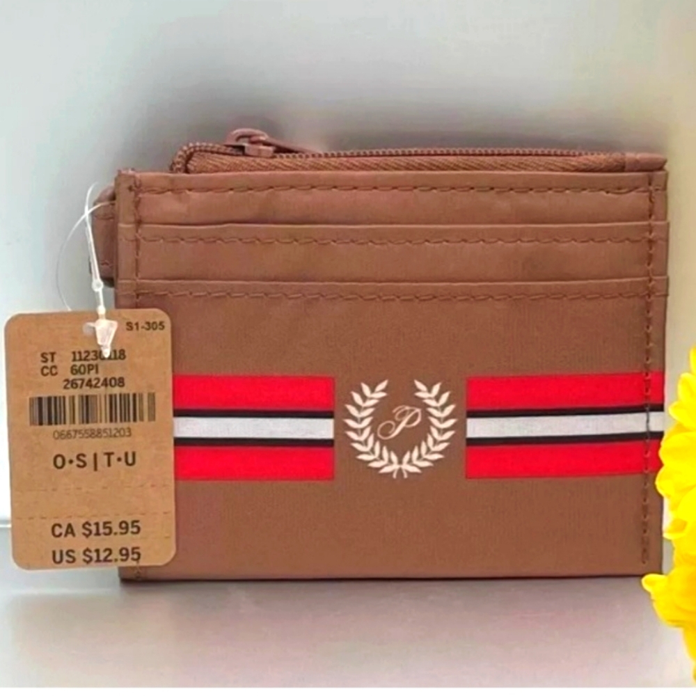 NWT VICTORIA'S SECRET PINK CARD HOLDER - BROWN